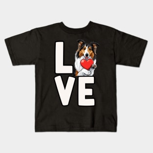 Shetland Sheepdog Love Kids T-Shirt